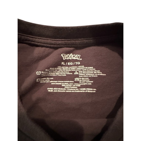 Pokemon Picachu Electric Type XL Brown Short Sleeve T-Shirt M Graphic Shirt EUC - Picture 3 of 7